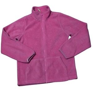 Children's‎ Place Girls Pink Fleece Zip Up Jacket Size 10-12 Long Sleeve  #002